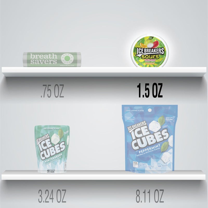 ICE BREAKERS Sours Assorted Fruit Flavored Sugar Free Mints Tins, 1.5 oz (8 Count) - Image 3